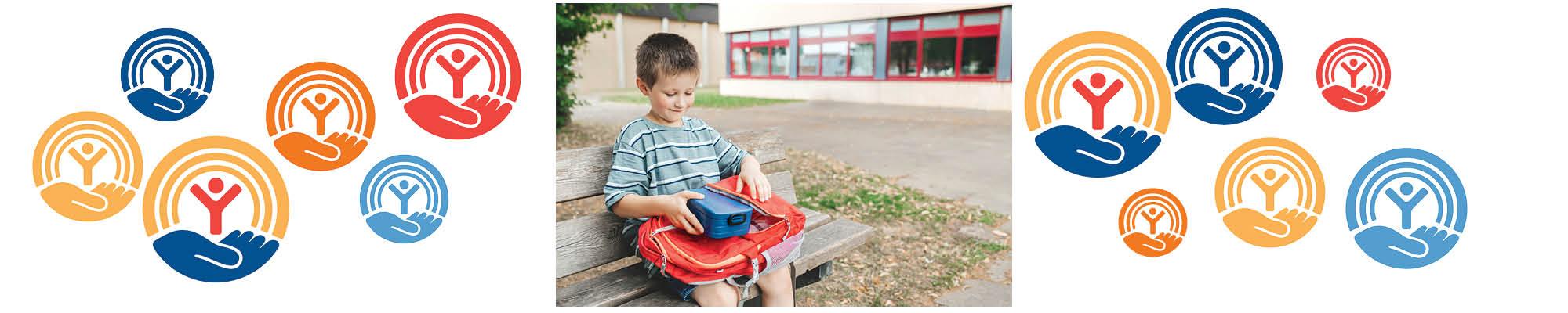 boy with lunchbox